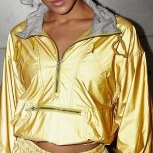 Free People Reflective Quarter Zip Jacket